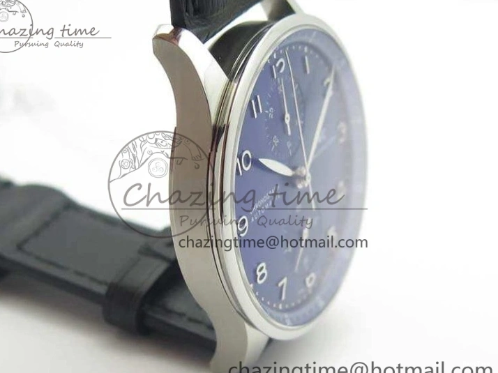 MIROTIME 0208 MoistureWicking Portuguese IW371491 ZF 1:1 Best Edition SS Blue Dial On Leather Strap A79350 (Slim Movement) V 7221